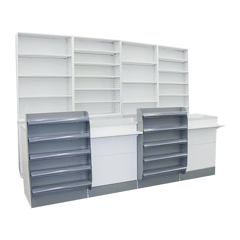 Tủ trưng bày cửa hàng tiện lợi hiệu quả tối giản